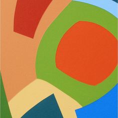 an abstract painting with different colors and shapes