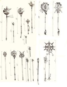 several drawings of different types of flowers and arrows in various shapes, sizes, and colors