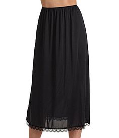 Slip for Maxi Skirt! Cabernet Tailored 34" Satin Slip Dress Short, Long Black Lace Skirt, Steampunk Skirts, Pinup Skirt, Sheer Maxi Skirt, Skirts Flowy, Black Lace Skirt, Buy Skirts, Knit Midi Skirt