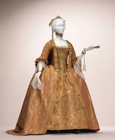 Court robe à la française, first half of the 18th century 1700s Dresses, Paul Poiret