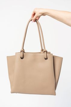 Coco Bag in Sand Holley Girl Leather Tote Shoulder Bag With Adjustable Straps, Leather Shoulder Bag Tote With Adjustable Straps, Everyday Leather Shoulder Bag With Adjustable Straps, Leather Shoulder Bag With Adjustable Straps For Everyday, Casual Polyurethane Bag For Everyday Use, Everyday Large Capacity Polyurethane Shoulder Bag, Everyday Brown Shoulder Bag With Adjustable Straps, Trendy Everyday Shoulder Bag With Adjustable Straps, Everyday Polyurethane Satchel Shoulder Bag