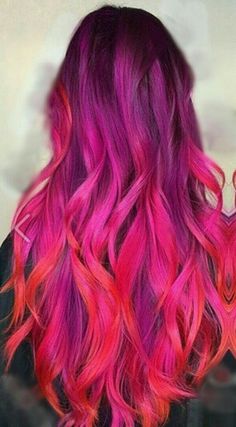 Rainbow Roots, Bright Pink Hair, Unicorn Hair Color, Magical Hair, Ombre Purple, Guy Tang, Hair Dyes, Hair Color Crazy, Hair Ombre