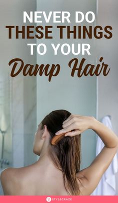 Never Do These Things To Your Damp Hair: Damp hair is extremely fragile and can make your strands matted and knotty. It can also make your scalp itchy, smelly, and susceptible to infections and cause excessive hair breakage. This article covers everything you need to know about damp hair and the ways to protect your hair and scalp from further damage. Keep scrolling for more information. #DampHair #Hair #Haircare Natural Hair Split Ends, Split Ends Trimming, Trimming Natural Hair, Trimming Your Own Hair, Hair Split Ends, Knotty Hair, Hair Care Essentials