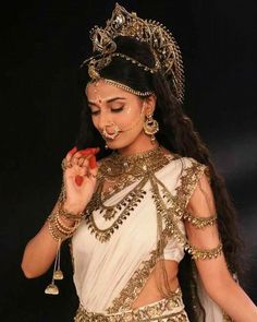 Pooja Sharma Mahakali, Pooja Sharma As Parvati, Pooja Sharma Draupadi, Devi Parvati, Goddess Outfit, Bengali Bridal Makeup, Pooja Sharma, Shiva Parvati Images, Shiva Parvati