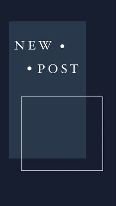 the new post logo is shown in white on a dark blue background with an empty rectangle