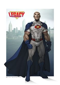 an image of a man in a batman costume with the words legacy on it