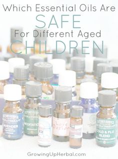 Which Essential Oils Are Safe For Different Aged Children | GrowingUpHerbal.com - essential oil safety is a hot topic these days. Here are m... Terra Essential Oils, Essential Oil Safety, Essential Oils For Kids, Essential Oil Carrier Oils, Oil Remedies, Essential Oils Herbs, Young Living Oils, Doterra Oils