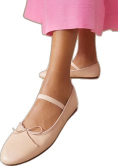 Spring Almond Toe Ballet Flats With Bow, Spring Ballet Flats With Bow And Almond Toe, Spring Bow Ballet Flats With Almond Toe, Spring Pink Ballet Flats With Flat Heel, Feminine Fitted Ballet Flats With Round Toe, Pink Low Heel Ballet Flats For Spring, Fitted Beige Ballet Flats, Fitted Beige Flats For Spring, Chic Pink Almond Toe Ballet Flats