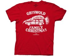 a red t - shirt with the words griswod family christmas on it