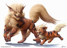 Pokemon Arcanine, Digimon Digital Monsters, Creature Drawings, Pokemon Teams