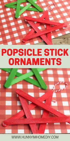 popsicle stick ornament is an easy and fun christmas craft for kids to make