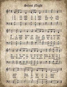 sheet music with the words silent flight