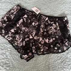 Nwt Torrid Skull See Through Night Shorts Sz L/0x Night Shorts, Beautiful Life, Women's Intimates, Black White, Black And White, Women Shopping, White, Black, Color