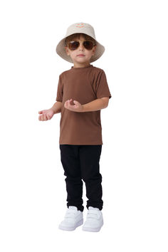 Made from super soft and sustainable Bamboo Jersey, this t-shirt is perfect for daily wear and provides the ultimate comfort for all-day play Round Neck Design, Kids Wardrobe, Round Neck Tops, Neck Designs, Breathable Fabric, Neck T Shirt, Daily Wear, Round Neck