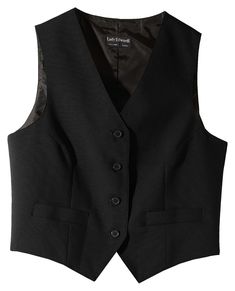 Edwards 7490 Women�s V-Neck Economy Essential Polyester Vest Black Vest Outfit, Tuxedo Vest, Vest Style, Sweater Vest Women, Outerwear Vest, Black Vest, Vest Fashion, Vest Outfits, Vest Dress