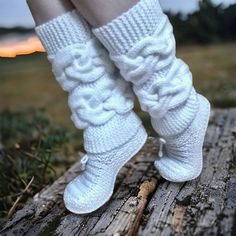 Introducing our cozy Crochet Home High Warm Boots, the perfect addition to your winter wardrobe! Handcrafted with love and care, these boots are not only stylish but also incredibly comfortable to wear around the house or out in the snowy weather. The intricate crochet detailing adds a charming touch, making these boots a unique and must-have accessory for the cold seasons. Treat yourself or a loved one to these delightful Crochet Home High Warm Boots and stay stylishly snug all season long. *Crochet slippers look like a boots. *Cute socks consist of slippers and cuffs. *Slippers socks are comfortable and warm. *Knitted slippers are made with love. *Wool slippers are the perfect birthday present. *Hand knit socks have a felt sole. *You can always place an order for Personalized socks. *Wom Crochet Boots Pattern, Boots Pattern, Small Business Boutique, Intricate Crochet, Snowy Weather, Crochet Boots, Business Boutique, Personalized Socks, Gift Ideas Handmade