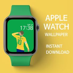 an apple watch with the image of a soccer player on it's display screen