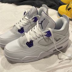 Jordan 4 Purple Metallic Size 13 Men No Box Jordan 4 Purple, Nike Shoes Women Fashion, Purple Metallic, Shoes Jordan, Nike Shoes Women, Jordans For Men, Metallic Colors, Shoes Women, Jordan Shoes