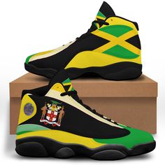 Footwear Jamaica High Top Sneaker Shoes Special Flag Casual Basketball Shoes With Removable Insole, Leather Basketball Shoes With Textured Sole And Round Toe, Leather Basketball Shoes With Textured Sole, Jordan Leather Shoes With Rubber Sole And Round Toe, Leather Basketball Shoes With Round Toe, Leather Jordan Shoes With Rubber Sole And Round Toe, Leather Jordan Shoes With Rubber Sole, Jordan Shoes With Boost Midsole And Round Toe, Leather Basketball Shoes With Removable Insole