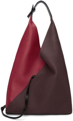 Loewe Red and Burgundy Sling Bag Minimalist Bags Design, Excess Baggage, Winter Bags, Triangle Bag, Diy Leather Bag, Womens Handbags, Classic Bags