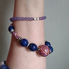 Made By A Lady At A Craft Fair Who Really Knew What She Was Doing. Great Colors That Would Look As Nice Dressed Down With A Blouse And Jeans, As They Would With Any Coordinating Dress. 18.5 Inches Of Lilac Purple, Navy Blue, And Silver Tone Beads Of Lightweight Materials. Smooth Functioning Screw Style Metal Fastener. Like New And Unworn. Smoke Free Home. I Ship Using Recycled Materials Whenever Possible. Ask Questions, Request Info, And I Am Happy To Respond Asap. Be Kind To Each Other! Purple Large Beaded Necklace, Purple Beaded Chain Bracelet With Round Beads, Purple Beaded Chain Bracelets With Round Beads, Adjustable Purple Beaded Chain Bracelet, Adjustable Purple Beaded Bracelet With Beaded Chain, Adjustable Purple Beaded Chain Bracelets, Bohemian Purple Polished Beads, Bohemian Purple Beaded Chain Bracelets, Adjustable Purple Necklace