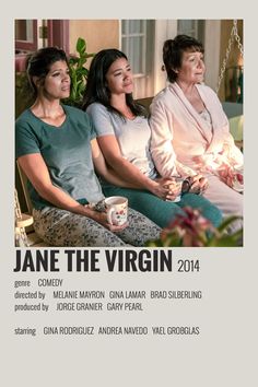 the movie poster for jane the virgin, starring two women sitting on a porch swing