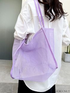 BagForLove - Spacious Minimalist Shopper Tote Product Description Color Lilac Purple Strap Type Double Handle Pattern Type Plain Type Shopper Bag Style Fashionable Closure Type No-closure Material Fabric Composition 100% Nylon Size Chart INCH CM Bag Length Bag Width Bag Height Handle Height 11.8 inch 7.9 inch 15.7 inch 9.8 inch Bag Length Bag Width Bag Height Handle Height 30 cm 20 cm 40 cm 25 cm Details Pictures Similar Products h2 { text-align: center; } /* 换行 */ li{ white-space: normal; word- Large Capacity Purple Bag For Summer, Large Capacity Purple Bags For Summer, Summer Large Capacity Purple Bags, Purple Beach Bag For Daily Use, Purple Bags For Everyday Summer Use, Purple Bags For Everyday Use In Summer, Purple Shoulder Bag For Summer Shopping, Purple Summer Shoulder Bag For Shopping, Shopping Totes