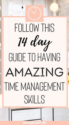 Want to start improve your time management skills to live a better life? Then it's time for you to follow this 14 day guide to better time management. Time Management Activities, Better Time Management, Improving Yourself, Time Management Quotes, Fitness Tracker Printable, Tips For Entrepreneurs, Organizing Time Management, Live A Better Life