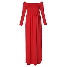 Women's Maternity Dress Party Dress Swing Dress Photoshoot Dress Solid Color Long Dress Maxi Dress Long Sleeve Off Shoulder Fashion Party White Yellow Red Winter Fall S M L Xl Xxl Maxi Dress Long Sleeve, Dress Photoshoot, Maxi Dress Long, Off Shoulder Fashion, Photoshoot Dress, Dress Maxi, Dress Long Sleeve, Maternity Dress, Dress Party