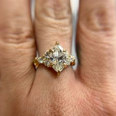 2.33ct Marquis Mine Nico Dream Rings, Pinterest Wedding, Future Engagement Rings, Rose Gold Band, Dream Ring, Engagement Ring Wedding Band, Wedding Pinterest, Gold Band, Ring Box