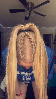 Cute Volleyball Hairstyles, Soccer Hairstyles, Volleyball Hair, Soccer Hair, Sports Hair, Track Hairstyles, Preppy Hairstyles, Basketball Hairstyles, Competition Hair