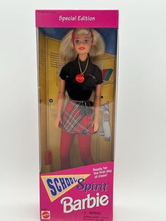 a barbie doll in a box with the label scruffy's spirit barbie