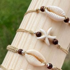 Seashell Bracelet Diy, Shell Necklace Diy, Seashell Bracelet, Macrame Bracelet Diy, Antique Jewellery Designs