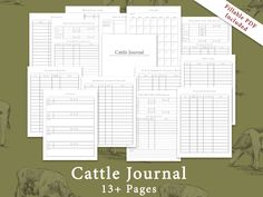 the cattle journal is filled with farm animals