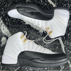 Serious Inquiries Only! Does Not Come W/ The Original Box. The Air Jordan 12 Retro Taxi (2013) Is Based On The Og White/Black Colorway Worn By Jordan During The 1996-97 Nba Regular Season. The Shoes Pay Tribute To Michael Jordan's 5th Championship Season (96 - 97). The Mostly Black Sole Includes A Yellow/Black Design & The Iconic Jumpman Logo In Red. The Air Jordan 12 Retro Taxi 2013 Features A Black Outsole, Metallic Gold Eyelets, & A White Upper. The Heel Strip Is Styled With A Red '23' On A Black Backdrop & A Yellow/Red Jumpman Emblem. Jordan 12 Taxi Outfit Men, Jordan 12 White, Jordan 12 Black Taxi, Jordan Retro 12 Stadium Goods, Wmns Air Jordan 6 Retro 'gold Hoops', Jumpman Logo, Air Jordan 12 Retro, Jordans 12, Jordan 12 Retro