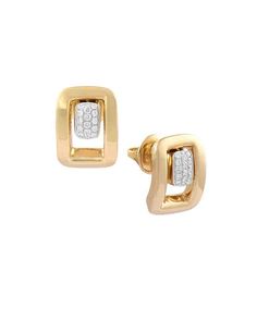 Rectangular Gold Earrings Modern Pave Set Earrings For Formal Occasions, Modern Earrings With Pave Setting For Formal Events, Modern Earrings With Pave Setting For Formal Occasions, Modern Formal Earrings With Pave Setting, Rectangular Baguette Diamond Earrings, Luxury Rectangular Diamond Earrings, Luxury White Gold Diamond Earrings In Rectangular Shape, Luxury White Gold Diamond Earrings Rectangular, Luxury White Gold Rectangular Diamond Earrings