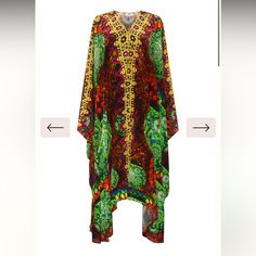 New With Tags. Multicolor Bohemian Kaftan For Evening, Multicolor Evening Kaftan For Summer, Multicolor Summer Evening Kaftan, Summer Evening Multicolor Kaftan, Elegant Printed Multicolor Kaftan, Elegant Multicolor Printed Kaftan, Bohemian Summer Evening Kaftan, Elegant Multicolor Long Sleeve Kaftan, Bohemian Floral Print Evening Kaftan