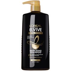 L Oreal Paris Elvive Total Repair Extreme Renewing Shampoo. Hair Tthat's worth it, is worth repairing. L'Oreal Paris Elvive Total Repair 5 strengthening system of shampoo, conditioner and treatments feature a repair concentrate with protein delivering intense care without the weigh down for silky healthy looking hair that feels light is stronger supple and easy to style. Conditioner For Damaged Hair, Shampoo For Damaged Hair, Shampoo And Conditioner Set, Best Shampoos, Damaged Hair Repair, Hair Fibers, Hair Repair, L Oreal, Hair Shampoo