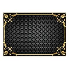 an ornate black and gold background