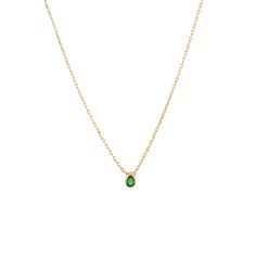 Make them all green with envy in our Emerald Tiny Teardrop Necklace. This beauty is perfect for layering with any of our other necklaces or on its own. Cubic zirconia 18k gold plated over brass 4mm pendant 15" chain + 2" extender Pair with our matching Teeny Tiny Emerald Cluster Studs! Elegant Green May Birthstone Chain Necklace, Everyday Green Teardrop Pendant Jewelry, Elegant Green Birthstone Necklace With Delicate Chain, Green Teardrop Pendant Drop Necklace As Gift, Green Teardrop Jewelry With Delicate Chain, Green Teardrop Pendant Drop Necklace For Gift, Dainty Green Teardrop Pendant Jewelry, Dainty Green Teardrop Jewelry, Elegant Green Teardrop Necklace