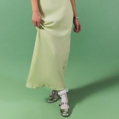 Tried On Once. Comes From A Smoke Free Home. Free Surprise Gift W/ Purchase :) Green Relaxed Fit Maxi Skirt For Spring, Green Relaxed Maxi Skirt For Spring, Green Midi Skirt For Summer, Feminine Fitted Green Skirt, Fitted Green Feminine Skirt, Fitted Feminine Green Skirt, Green Midi-length Bottoms For Summer, Green Midi Length Bottoms For Summer, Green Midi-length Summer Bottoms