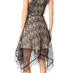 Stunning Lace Dress! New With Tags Size 4 Us/ 8 Au Retail $370 Stunning Black Lace Dress Midi Length With Short Nude Slip Underneath Halter Neckline Black Lace Midi Dress, Black Lace Dress, Dress Midi, Midi Length Dress, Halter Neckline, Midi Length, Black Lace, Lace Dress, Free People