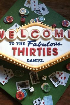 a sign that says welcome to the fabulous thrifts danielle on top of a table