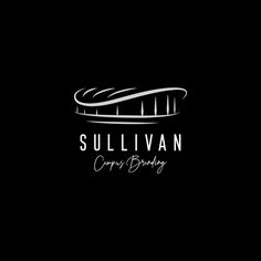 the logo for sullivan company is black and white with an image of a curved bridge