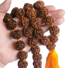 Rudraksha Seed Beads 54 Beads Hand Knotted Mala 15/20mm - Etsy Spiritual Hand-strung Beaded Necklaces For Rituals, Hand-strung Beaded Necklaces As Festival Gifts, Festive Hand-strung Beaded Necklaces As Gifts, Traditional Necklaces With 8mm Beads For Rituals, Traditional Handmade Mala For Meditation, Traditional Hand-strung Beaded Necklaces For Festivals, Spiritual Beaded Necklaces For Meditation And Festivals, Traditional Brown Mala For Rituals, Spiritual Round Beads Mala For Puja