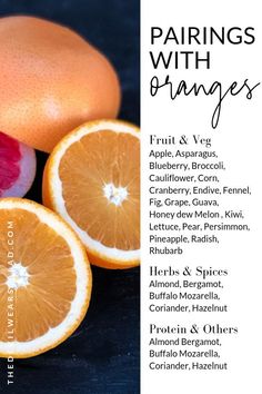 there are oranges and grapefruits with names on the front page, along with other citrus fruits