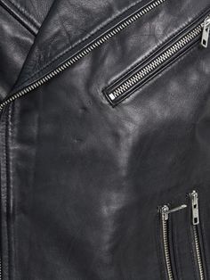 This Luis Lambskin Biker Jacket brings together traditional craftsmanship with a modern look. High-quality leather and four side zip pockets make this jacket perfect for the modern man. The classic look is updated with a zipped sleeve, offering a timeless style crafted with care and attention. Color- Pitch Black Nickel finish YKK hardware Polyester interlining Two Inside Pockets Five front pockets with a zipper Fit: Regular Used Materials Shell: Genuine Lambskin Lining: High-quality polyester Th Asymmetrical Zip Biker Jacket With Zip Cuffs, Classic Leather Outerwear With Asymmetrical Zip, Classic Leather Biker Jacket With Ykk Zipper, Classic Biker Jacket With Asymmetrical Zip, Biker Leather Jacket With Asymmetrical Zip And Pockets, Leather Biker Jacket With Zip Cuffs, Leather Biker Jacket With Asymmetrical Zip And Zip Cuffs, Classic Outerwear With Asymmetrical Zip, Classic Asymmetrical Zip Outerwear