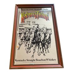 an old kentucky tavern poster hangs on the wall