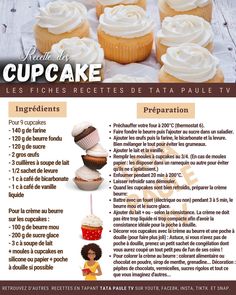 an advertisement for cupcakes with white frosting