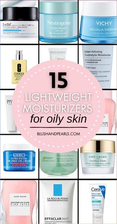 15 Lightweight Moisturizers for Oily Skin. Find the best lightweight, fast-absorbing, non-greasy moisturizers to keep your skin hydrated while reducing shine and minimizing pore size in this post! | oily skin skincare routine | oily skin skincare products | best gel moisturizers combo skin | how to remedy shiny skin on face | best mattifying moisturizers skincare | best water based oil free moisturizers. skincare solutions. Makeup Moisturizer For Oily Skin, Best Oily Skin Care Routine, Best Face Moisturizer For Sensitive Skin, Best Face Moisturizer For Oily Skin, Oily Skin Moisturizer Products, Best Skincare Products For Oily Skin, Face Moisturizer For Combination Skin, Skincare Routine Oily Skin, Oily Skin Skincare Routine